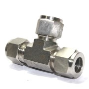 SS Tee Equal Connector Compression Double Ferrule OD Fitting Stainless Steel 304